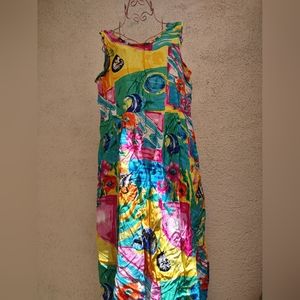 Summer Sun Dress Abstract Floral Casual Fashion Apparel Everyday Lounging Beach